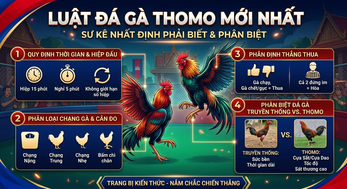 Luật Đá Gà Thomo Mới Nhất Sư Kê Nhất Định Phải BiếtPhân Biệt
