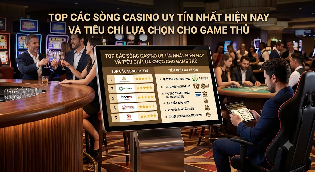 Top các sòng casino uy tín nhất hiện nay và tiêu chí lựa chọn cho game thủ