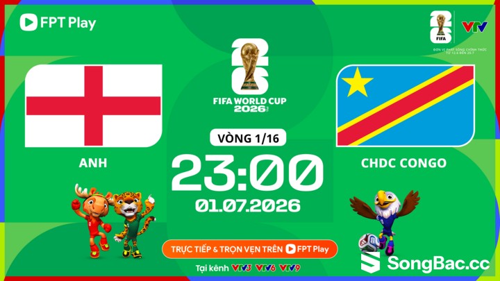 Trận Anh vs CHDC Congo được chiếu trực tiếp trên VTV3, VTV6, VTV9. Trận Anh vs CHDC Congo được chiếu trực tiếp trên VTV3, VTV6, VTV9.