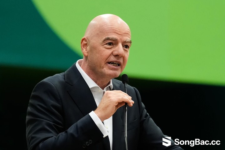 Chủ tịch Liên đoàn bóng đá thế giới, ông Gianni Infantino. (Ảnh: AP)