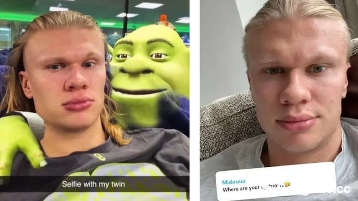Haaland thường đăng tải trên Snapchat. Haaland thường đăng tải trên Snapchat.