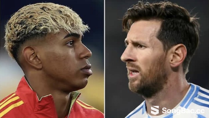 Tây Ban Nha đối đầu Argentina - đây cũng có thể sẽ là cuộc chạm trán giữa Lamine Yamal và Lionel Messi. (Ảnh: AFP/Luis Robayo, Franck Fife)