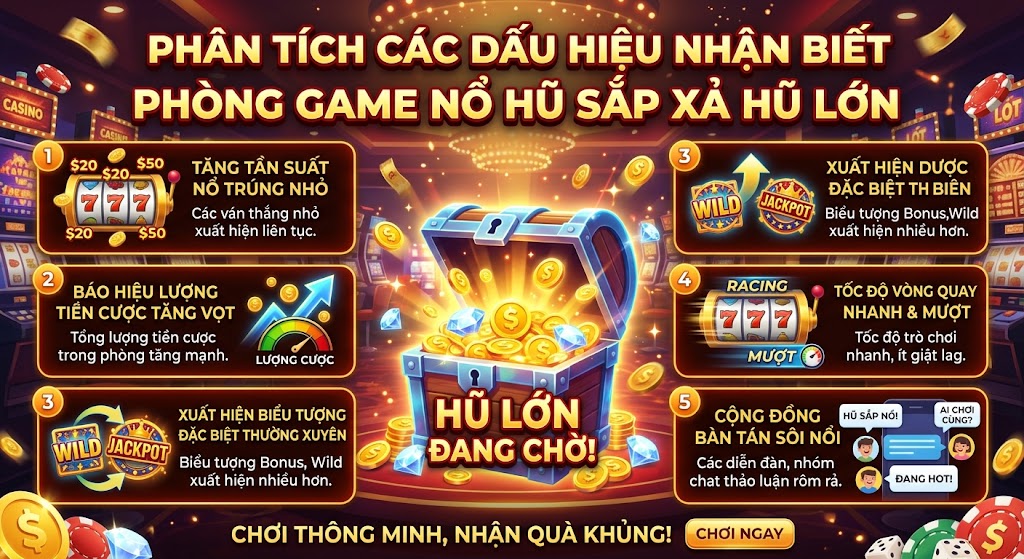 Phân tích các dấu hiệu nhận biết phòng game Nổ Hũ sắp xả hũ lớn